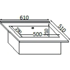 Lavabo in ceramica 70x51 cm