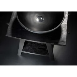 Lavabo in resina nero Pop dm 38 cm h 15 cm
