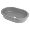 Lavabo incasso Idrostile Studio Design 390x145 mm grigio metallizzato