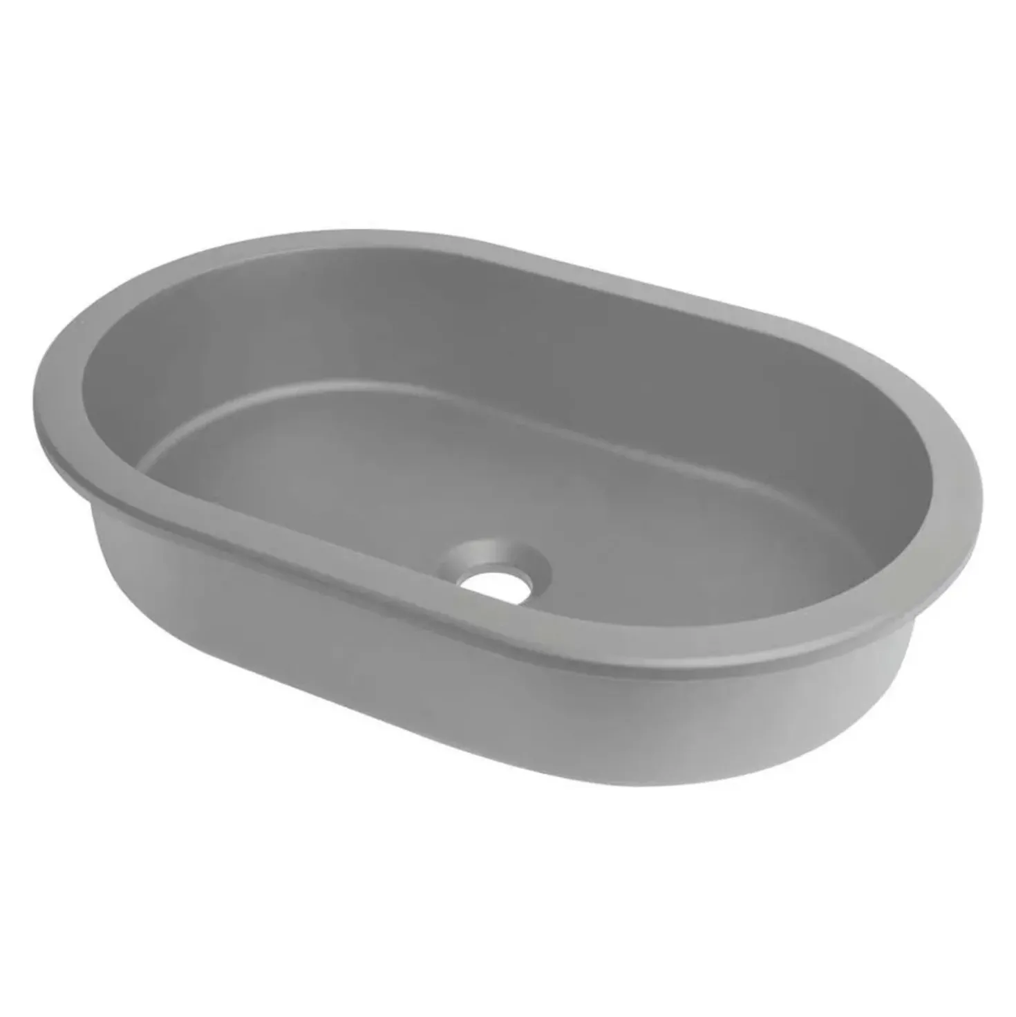 Lavabo incasso Idrostile Studio Design 390x145 mm grigio metallizzato