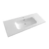 Lavabo integrale ceramica 120 cm Bianco