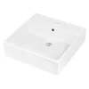 Lavabo sospeso/appoggio Madruga Idrostile foro rubinetto 50x50 cm Bianco