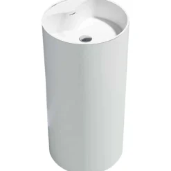 Lavabo tondo freestanding Vistabella bianco Ø 45 cm x 90 cm