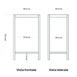 Lavandino da esterno con supporto Stoccarda in cemento grigio 45x35x16 cm