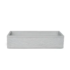 Lavandino da esterno Stoccarda in cemento grigio 70x35x16 cm