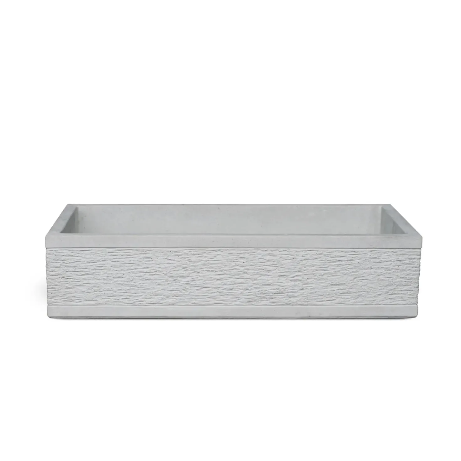 Lavandino da esterno Stoccarda in cemento grigio 70x35x16 cm