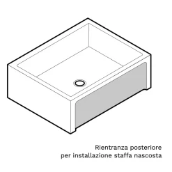 Lavandino da esterno Stoccarda in cemento grigio 45x35x16 cm