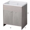 Lavatoio in kit per esterni effetto rovere 80x50 cm con ante