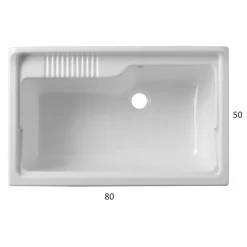 Lavatoio in kit per esterni effetto rovere 80x50 cm con ante