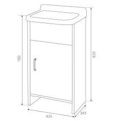 Lavatoio in kit per esterni 42,5x34,5 cm