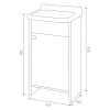 Lavatoio in legno nobilitato 42,5x34,5 cm