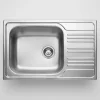 Lavello 1 vasca con gocciolatoio Idrostile Jobabo 500x180 mm satinato