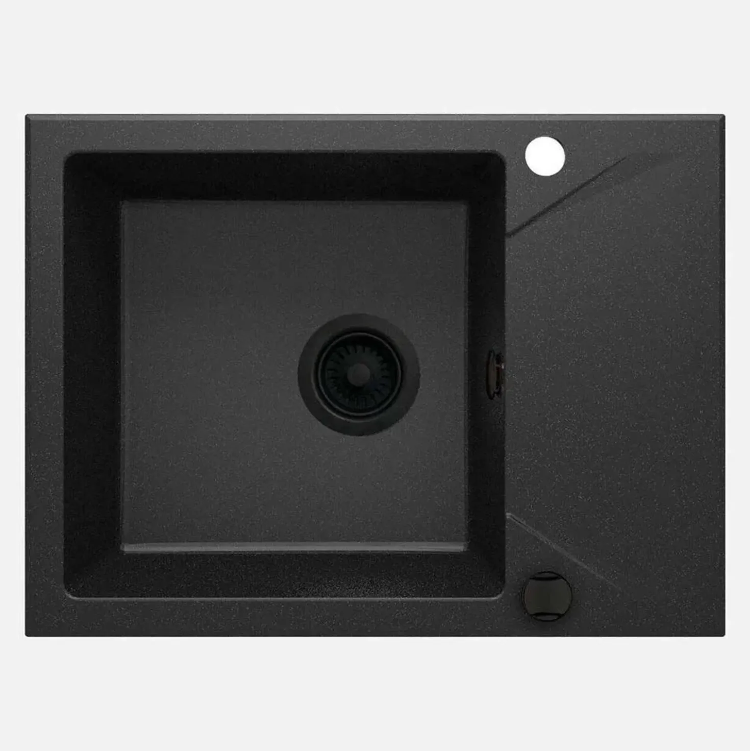 Lavello 1 vasca con gocciolatoio Idrostile Banes 440x193 mm sifone Grafite met