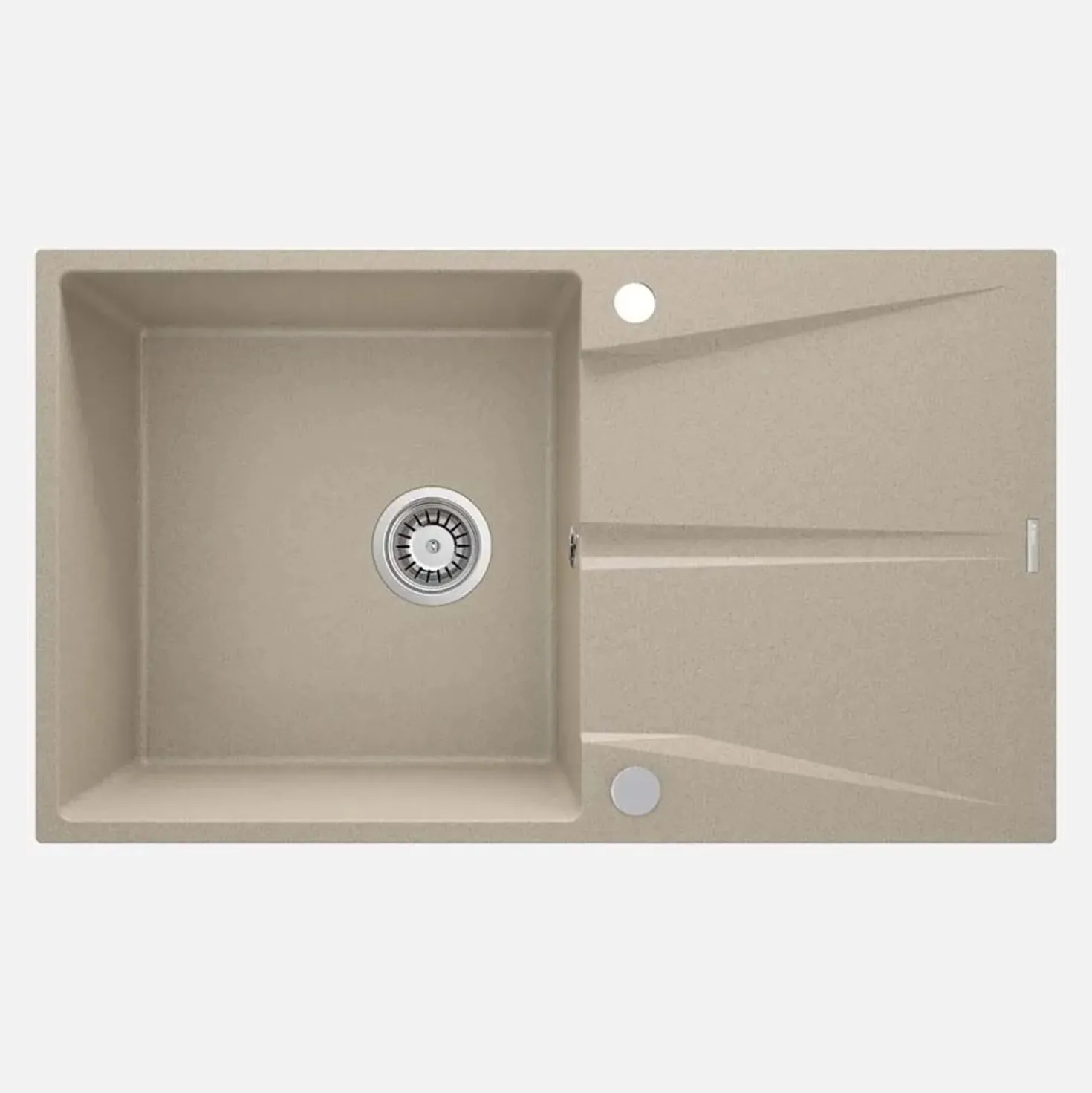Lavello 1 vasca con gocciolatoio Idrostile Bayamo 500x216 mm sabbia