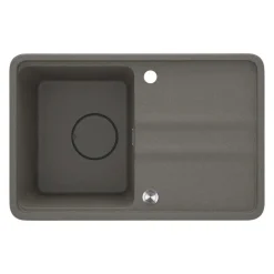 Lavello 1 vasca con gocciolatoio Idrostile Varadero 440x230 mm Antracite Met