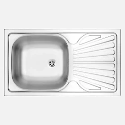 Lavello 1 vasca con gocciolatoio Idrostile Jatibonico 435x150 mm satinato