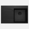 Lavello 1 vasca con gocciolatoio sinistra Idrostile Banes 500x195 mm Grafite Met