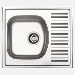 Lavello 1 vasca con gocciolatoio Idrostile Jatibonico 510x150 mm acciaio inox