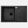Lavello 1 vasca con gocciolatoio rett Idrostile Florida 490x194 mm Grafite Met
