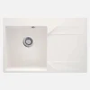 Lavello 1 vasca con gocciolatoio destra Idrostile Banes 500x195 mm Alabastro