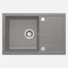 Lavello 1 vasca con gocciolatoio Idrostile Amancio 440x164 mm grigio met