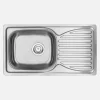 Lavello 1 vasca con gocciolatoio Idrostile Caibarién 430x160 mm satinato