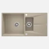 Lavello 1 vasca e mezza gocciolatoio Idrostile Bayamo 500x215 mm sabbia