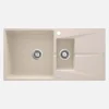 Lavello 1 vasca e mezza gocciolatoio Idrostile Bayamo 500x215 mm beige