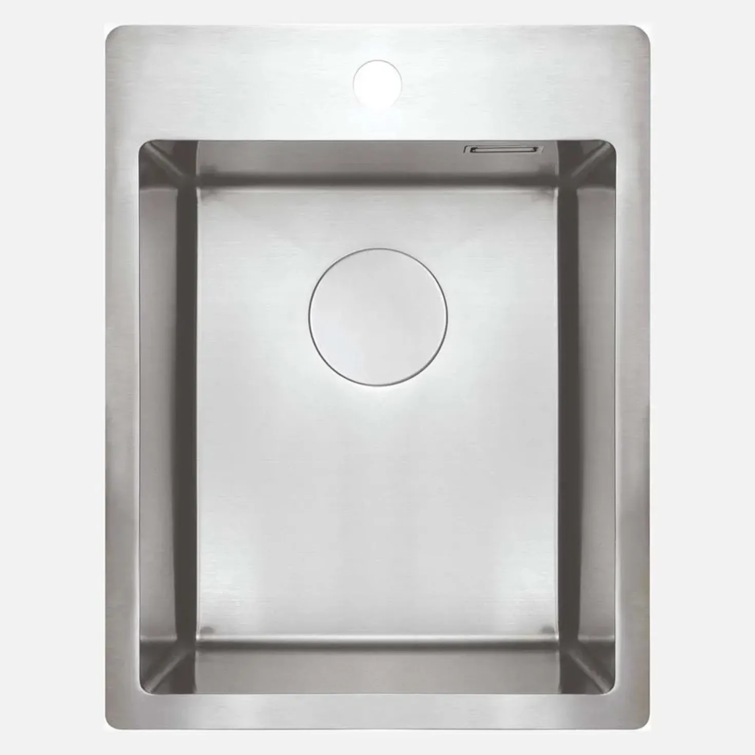 Lavello 1 vasca forma 1 Idrostile Roque con sifone 505x200 mm acciaio spazzolato