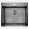 Lavello 1 vasca forma orizz Ciego de Ávila con sifone 505x200 mm titanio