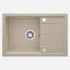 Lavello 1 vasca gocciolatoio Idrostile Amancio sifone 440x164 mm sabbia