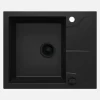 Lavello 1 vasca gocciolatoio quadrato Idrostile Florida 490x194 mm Nero