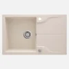 Lavello 1 vasca gocciolatoio Idrostile Florida sifone 490x194 mm beige