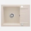 Lavello 1 vasca gocciolatoio Idrostile Martí sifone 440x164 mm beige