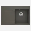 Lavello 1 vasca gocciolatoio sinistra Banes sifone 500x195 mm antracite met
