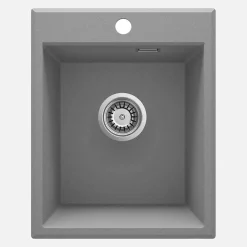 Lavello 1 vasca Idrostile Güines 500x210 mm grigio metallizzato