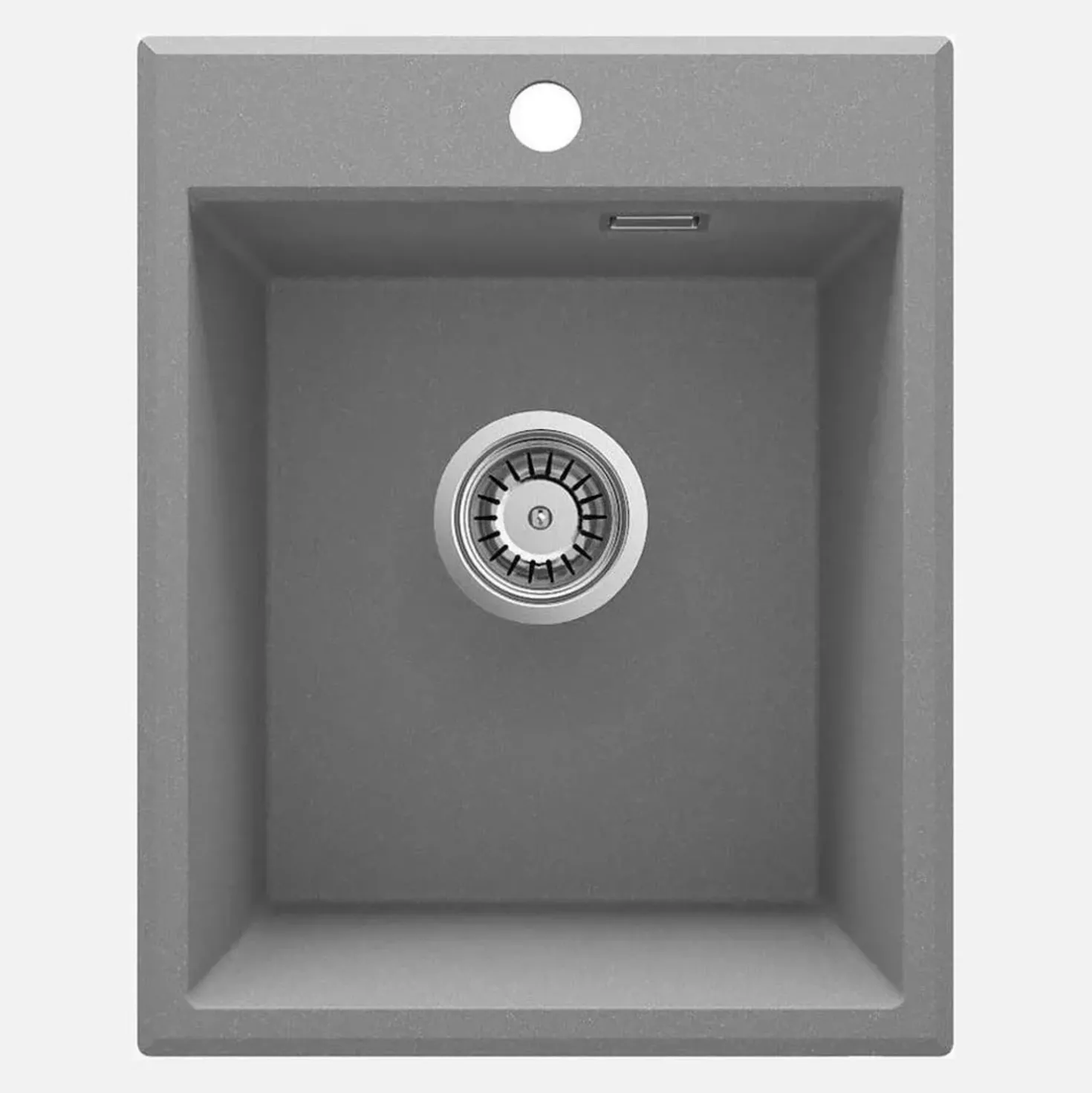 Lavello 1 vasca Idrostile Güines 500x210 mm grigio metallizzato