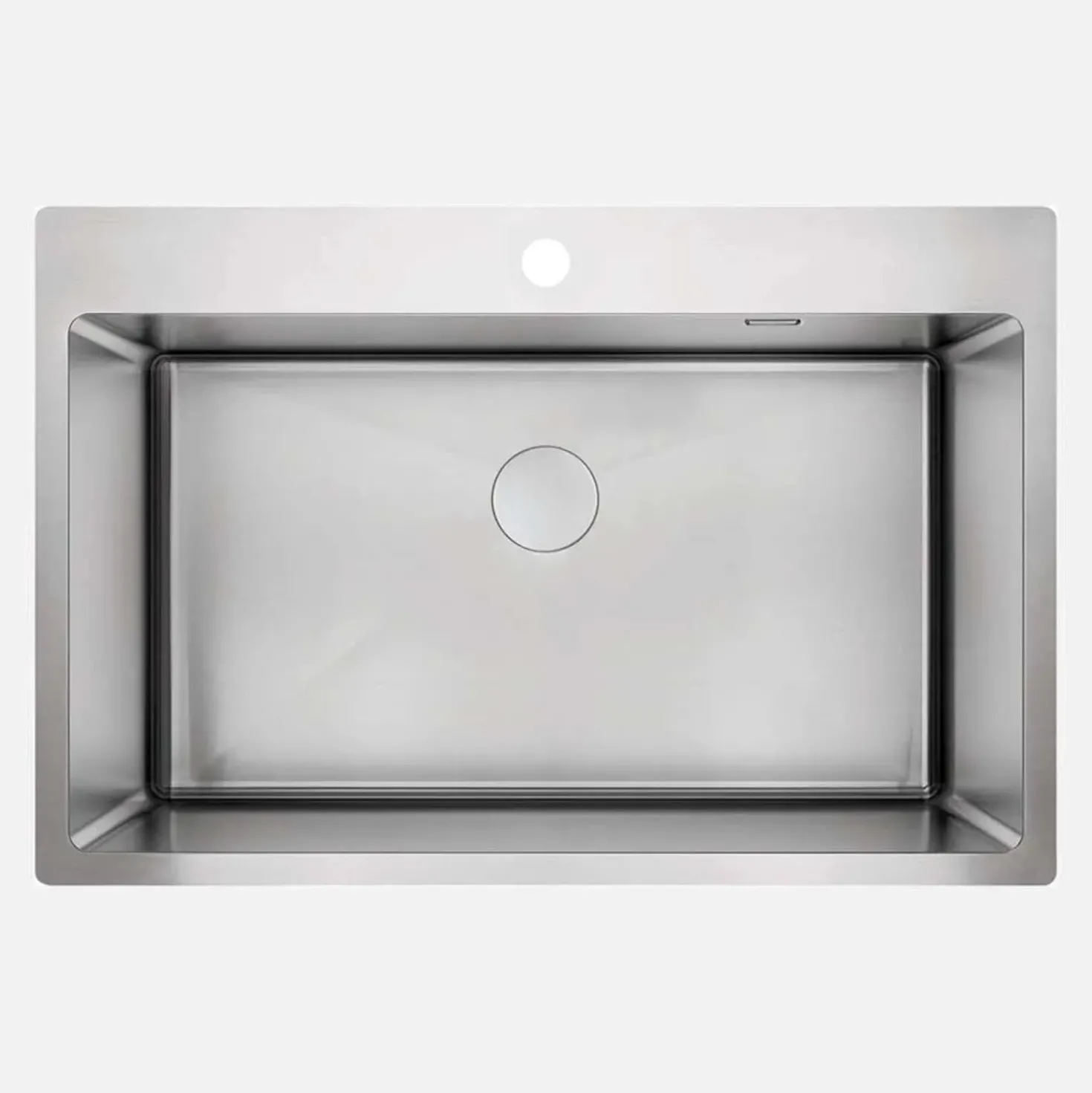 Lavello 1 vasca Idrostile Roque con sifone 505x203 mm acciaio spazzolato
