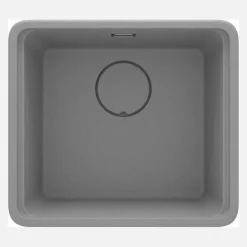 Lavello 1 vasca Idrostile Varadero 450x230 mm grigio metallizzato