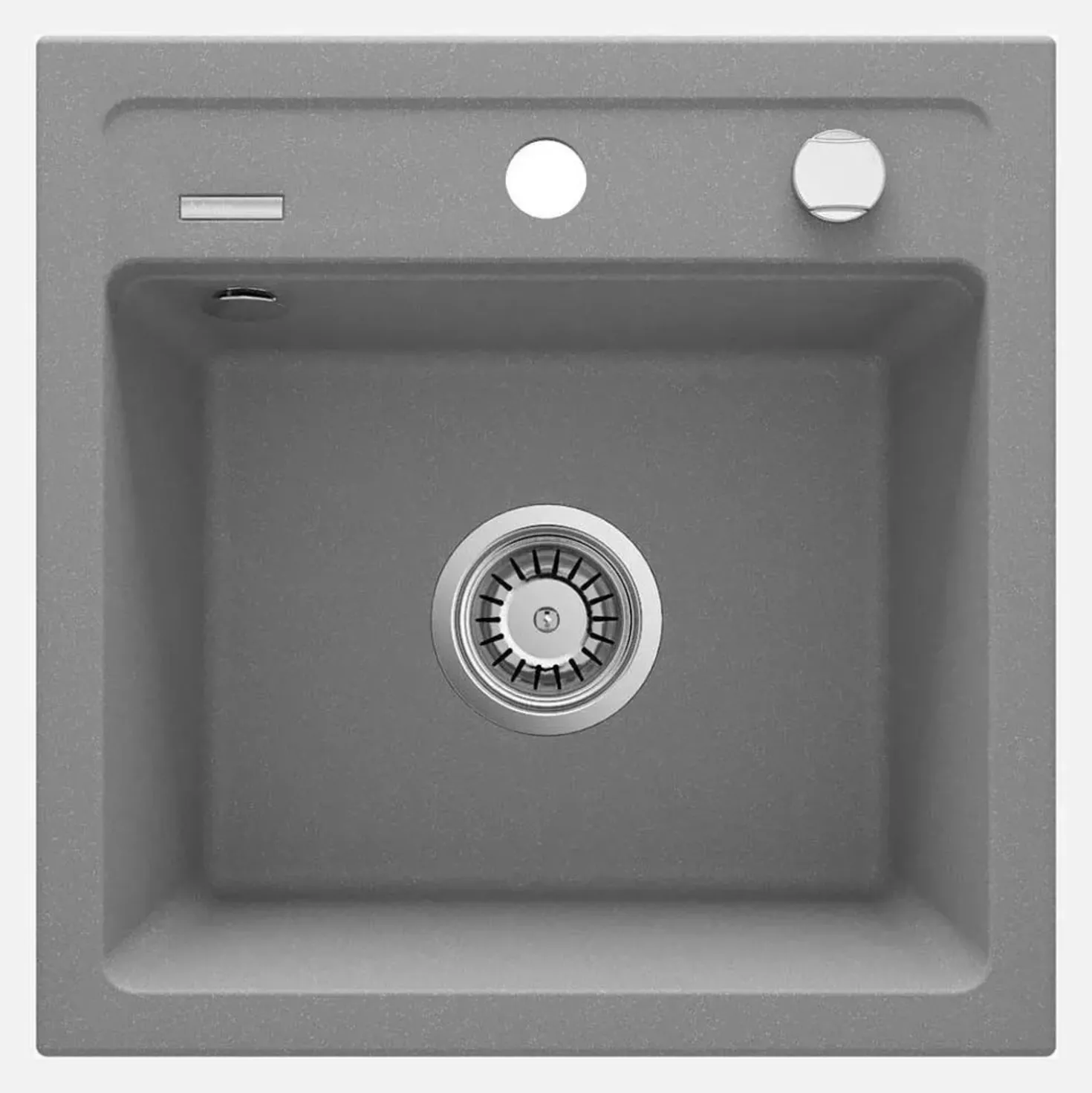 Lavello 1 vasca Idrostile Martí 440x184 mm grigio metallizzato