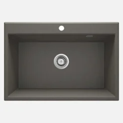 Lavello 1 vasca Idrostile Güines sifone 520x210 mm antracite metallizzato