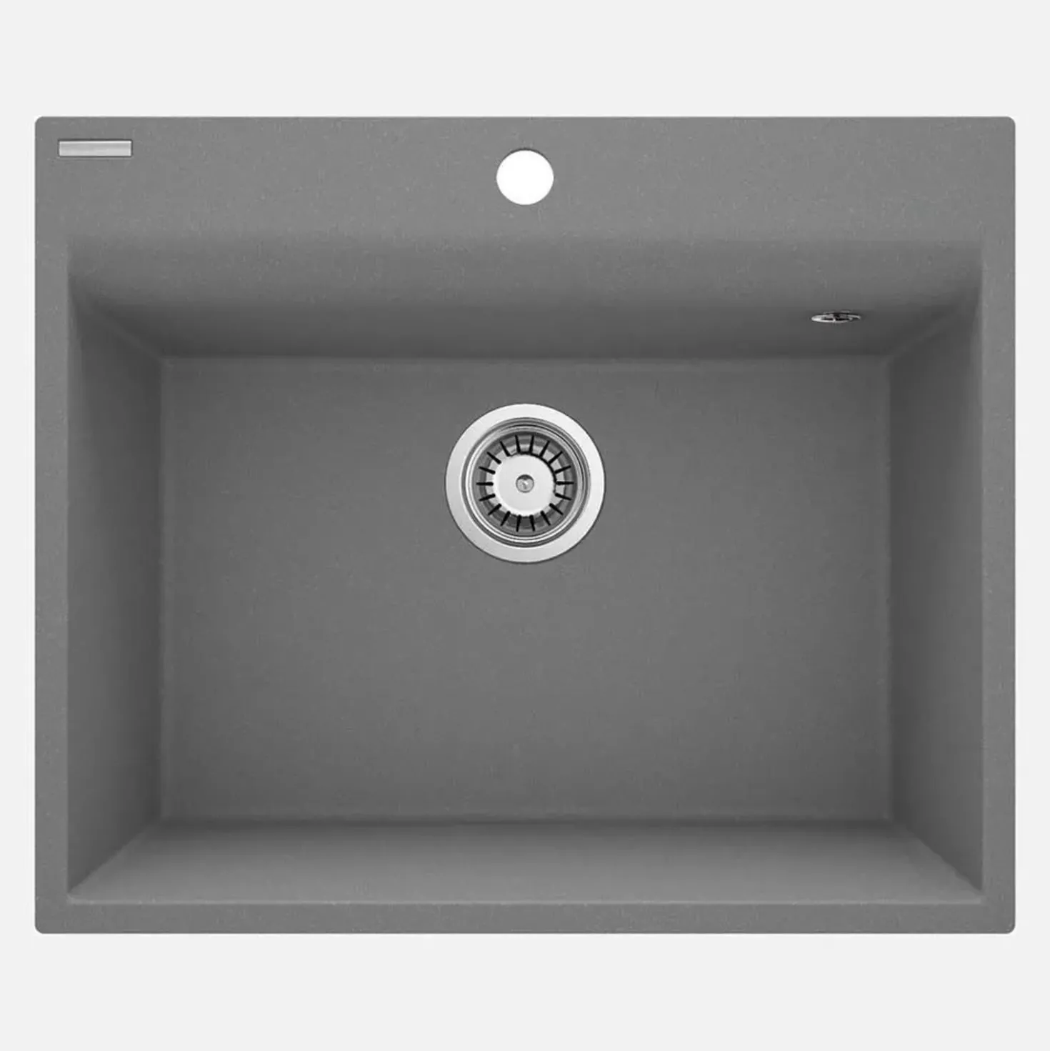 Lavello 1 vasca Idrostile Bayamo 500x216 mm grigio metallizzato