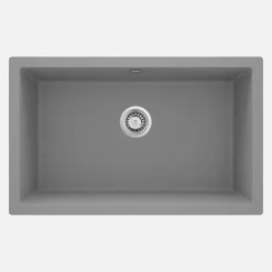 Lavello 1 vasca incasso Idrostile Colón 500x204 mm grigio metallizzato