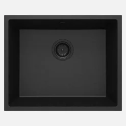 Lavello 1 vasca incasso Idrostile Colón forma oriz 440x200 mm Grafite Met