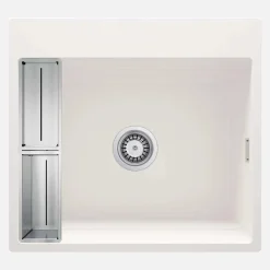 Lavello 1 vasca magnetico quadrato Idrostile Guayos 520x220 mm Alabastro