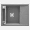 Lavello 1 vasca magnetico gocciolatoio quadrato Guayos 500x219 mm Grigio met