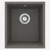 Lavello 1 vasca sottopensile Colón forma vert sifone 440x200 mm Antracite met