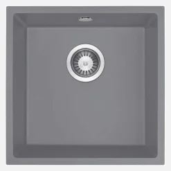 Lavello 1 vasca sottotop Idrostile Colón 440x200 mm grigio metallizzato