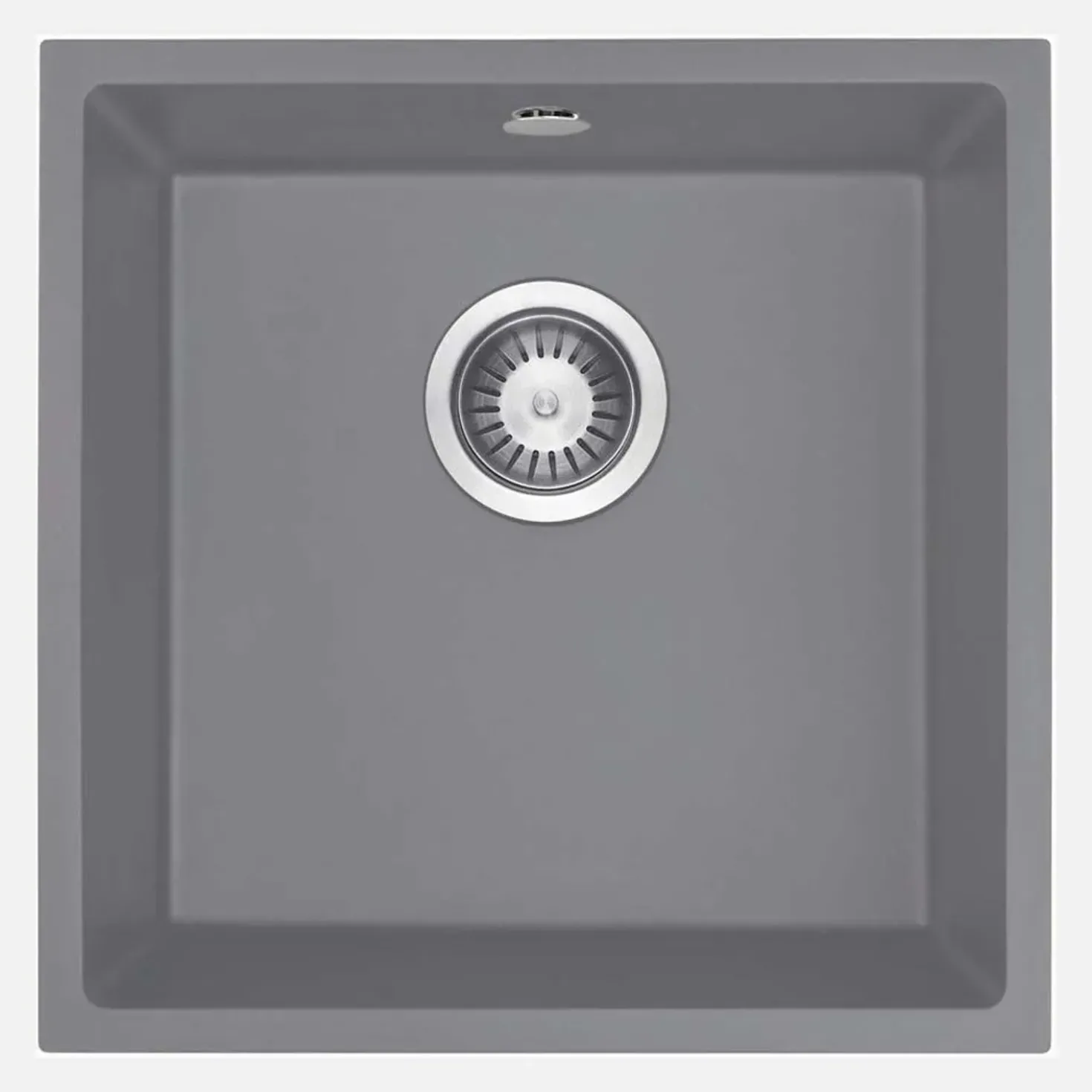 Lavello 1 vasca sottotop Idrostile Colón 440x200 mm grigio metallizzato