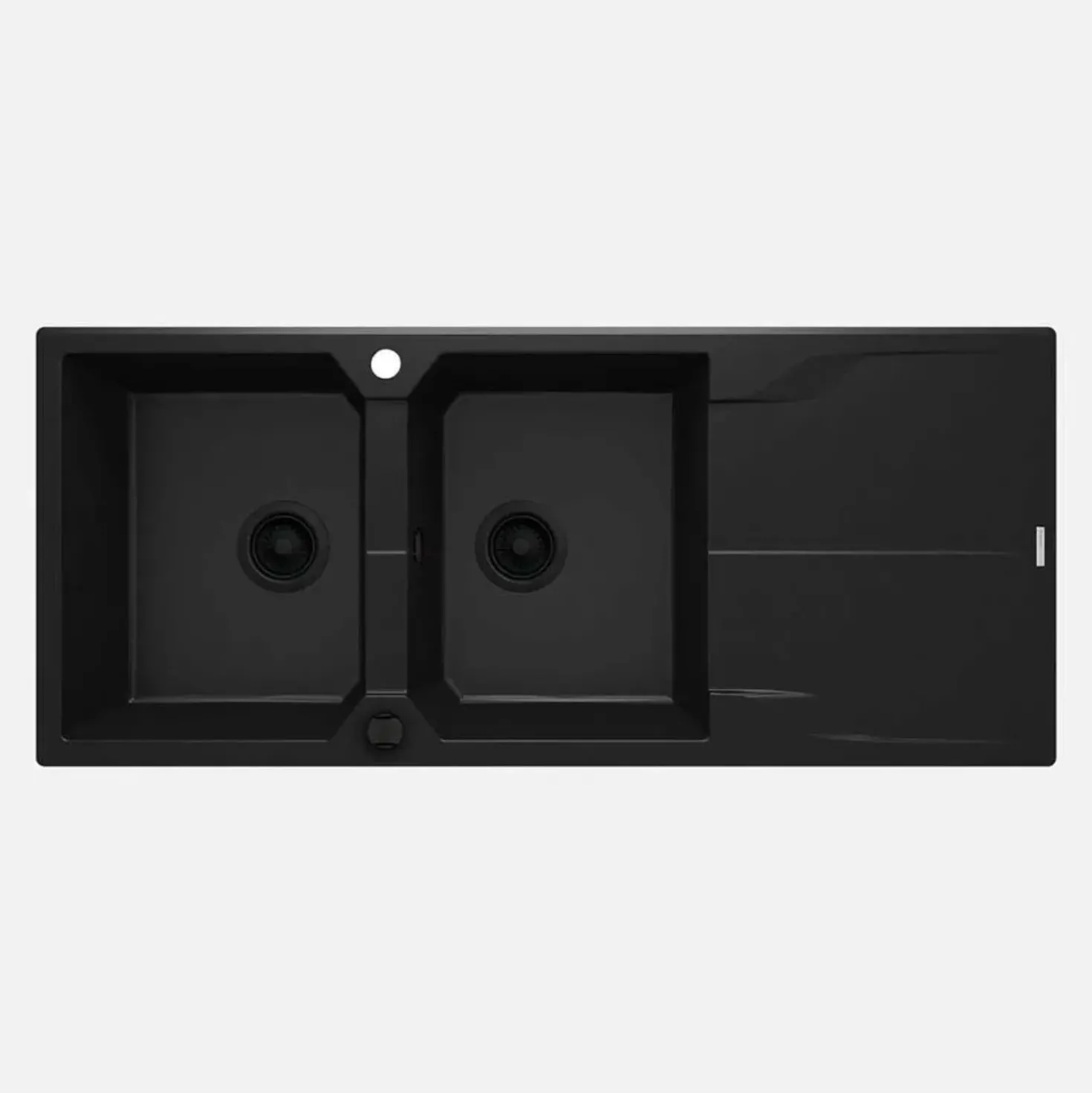Lavello 2 vasche gocciolatoio Idrostile Florida 500x224 mm Nero